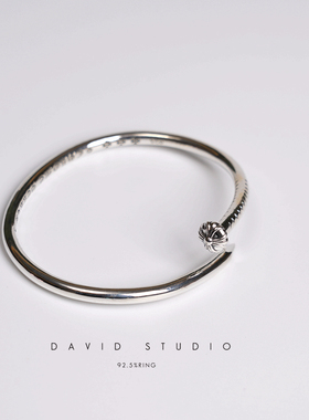 全手工手镯925925纯银ins情侣