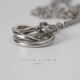情侣项链werkstatt 新款 925纯银三环圈手工做旧复古男女款 munchen
