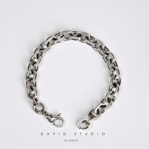 david定制925纯银ch刻字手链