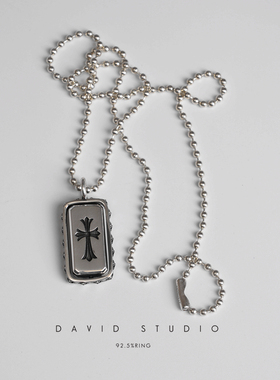 纯银925吊坠项链圆珠男女