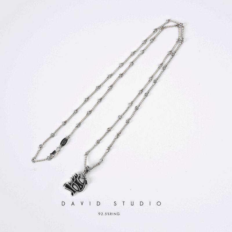 davidstudio925纯银情侣吊坠图片