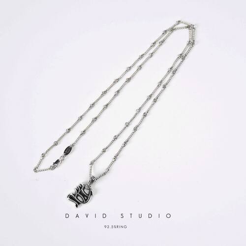 davidstudio925纯银情侣吊坠