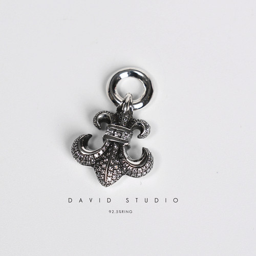 david情侣纯银镶钻个性潮流百搭