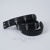 新品 朋克做旧 带身男女款 David studio925纯银大宝剑圣剑腰带