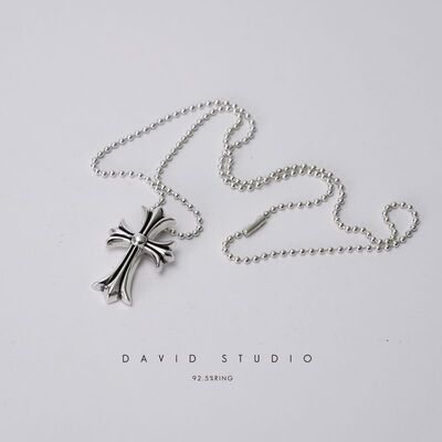 davidstudio925纯银做旧项链