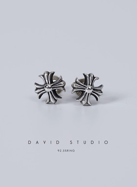 davidstudio925十字花小号耳环