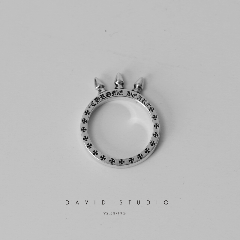 纯银钉子十字架权志龙女士戒指