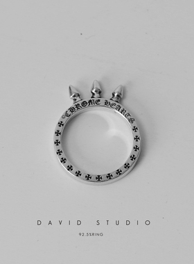 纯银钉子十字架权志龙女士戒指