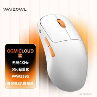 3395大师 游戏电竞三模 Waizowl唯卓Cloud无线鼠标 中大手对称