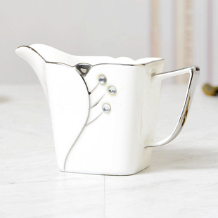 北欧风格描金陶瓷奶罐 欧式家居酱料杯 奶杯 公道杯 奶盅 瑕疵