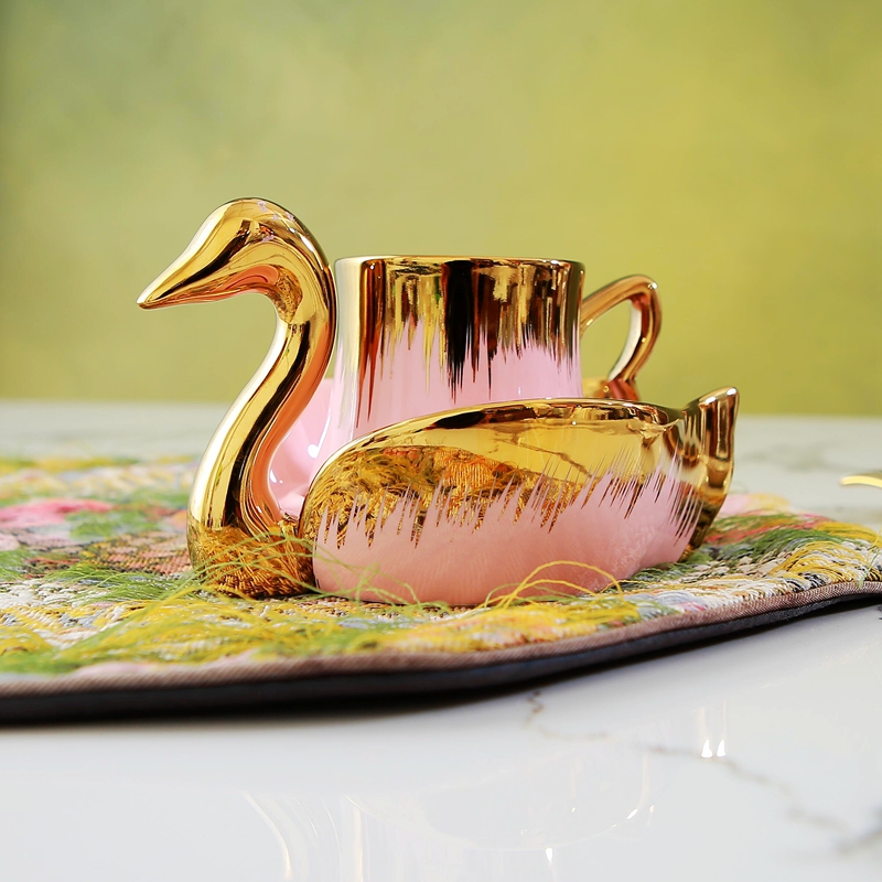 咖啡杯碟镀金欧式工艺下午茶杯