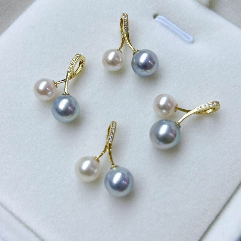 贝睿尔akoya海水真多麻吊坠18K金