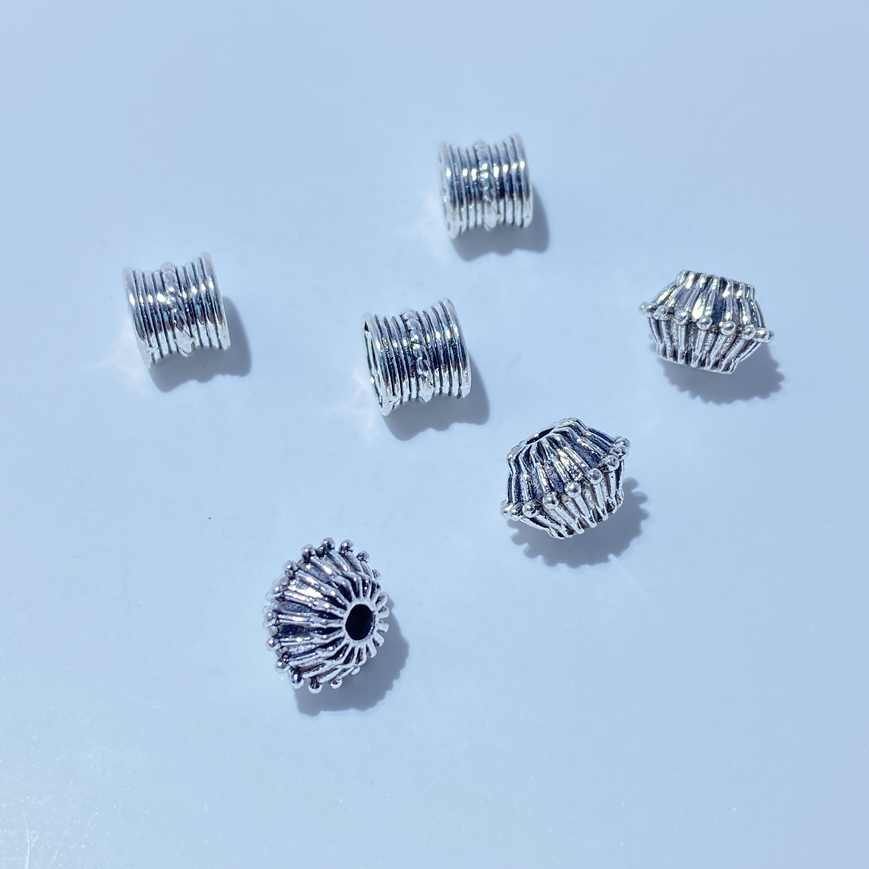 藏系隔珠花托隔片复古银 diy串珠手链项链饰品配件批发