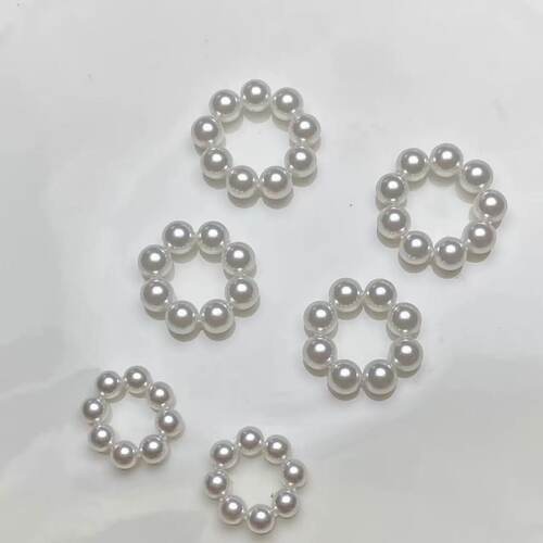 贝珠跑环4mm5mm穿珠手工水晶文玩手串手链DIY饰品配件串珠