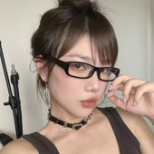 防蓝光眼镜防辐射电脑护目镜男女复古无度数小窄框成品近视眼镜框