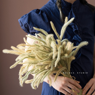狗尾草干花餐桌茶几台面插花搭配 软装饰品乡村田园风diy干花材料