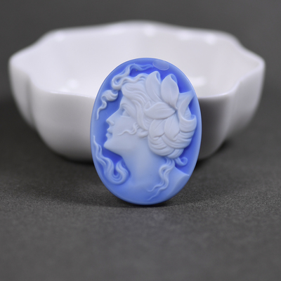 日本中古vintage卡梅奥玛瑙美人浮雕小像cameo