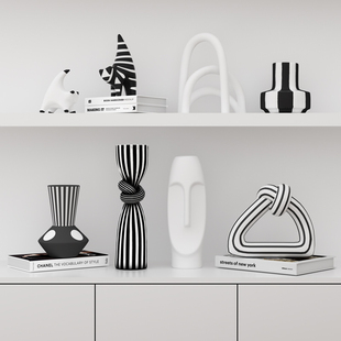 北欧风现代艺术摆件简约抽象高档软装创意客厅电视柜酒柜桌面饰品