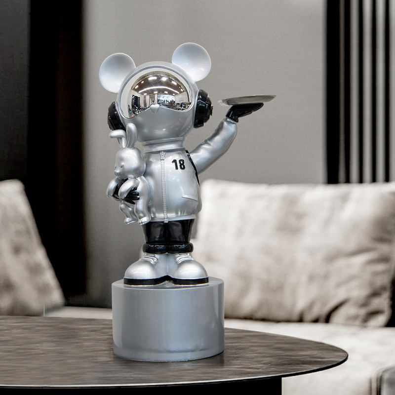 太空人托盘摆件客厅电视柜卡通家居装饰品宇航员现代酒柜家居摆设,家居饰品,装饰摆件,淘宝优惠券,粉丝福利购,淘宝优惠卷