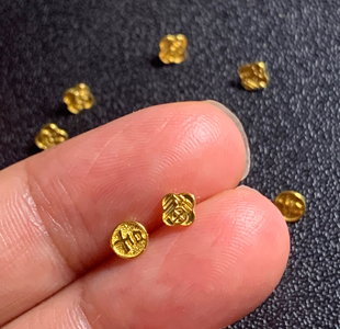 18k金配件手绳配件饰品小尾扣子红绳手串小配件纽扣