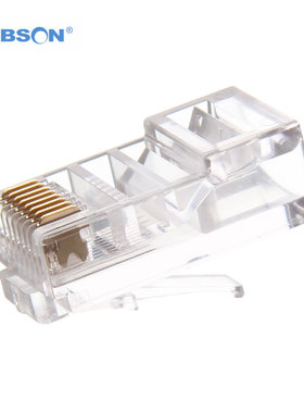 BABSON百森RJ45非屏蔽网络水晶头50U镀金24AWG线规/护套单个