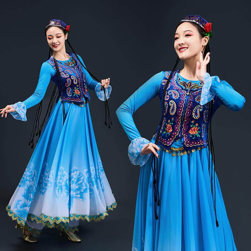 新疆舞蹈演出服新款大摆裙