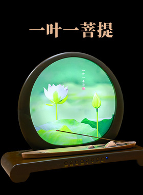 信逸高端家用蓝牙带画面香炉桌面音乐机可插卡香薰机音乐香炉