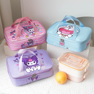 饭盒袋小学生带饭手提保温袋大容量防水儿童午餐袋卡通可爱便当包
