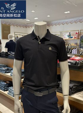 报喜鸟男商务休闲短袖T恤翻领混纺材质弹力亲肤棉透气POLO衫正品