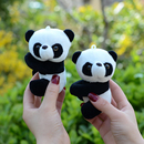 绿植挂件装 饰歪头熊猫玩偶办公室茶室玄关客厅盆栽点缀迷你小挂件