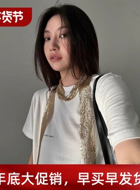 Slight Vogue Flaxy Tee* 进口定织高密面料 手绘亚麻印花短袖