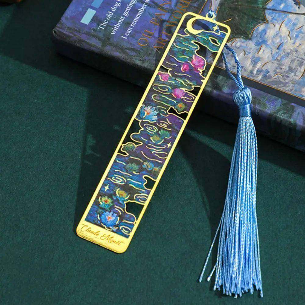 Bookmarks Tassel Pendant Metal Bookmark Retro Stationery Rea