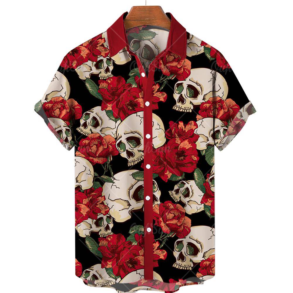 Fashion printed short-sleeved shirt for men时尚印花短袖衬衫