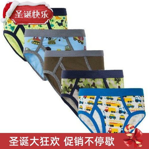 5Pcs/Lot Boys Underwear Shorts Young Dinosaur Panties Kids