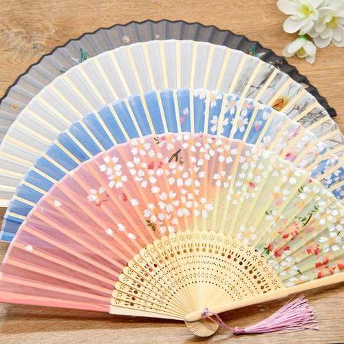 Bamboo Fold Hand Fans Wedding Chinese Fan Children China Ant