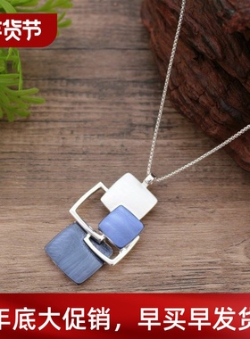 Bohemian Enamel Jewelry Sets For Women Silver Plated Geometr