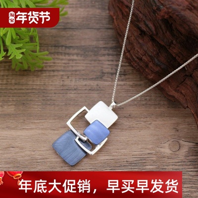 Bohemian Enamel Jewelry Sets For Women Silver Plated Geometr