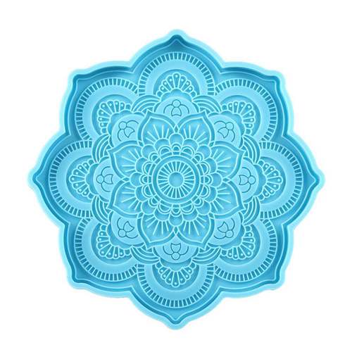 Mandala Coaster Silicone Mold Round Tray Cup Mat Epoxy Resin