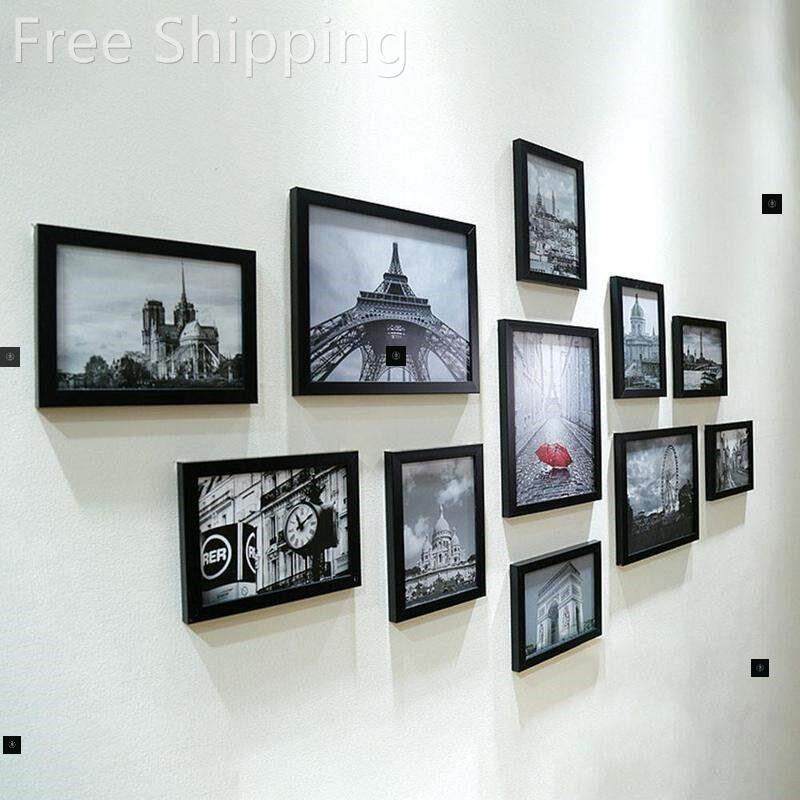 11pcs/Lot Wooden Multi Photo Frame Picture Frames Wall Hang