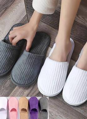 3 Pairs Hotel Travel Disposable Slippers Winter Warm House S
