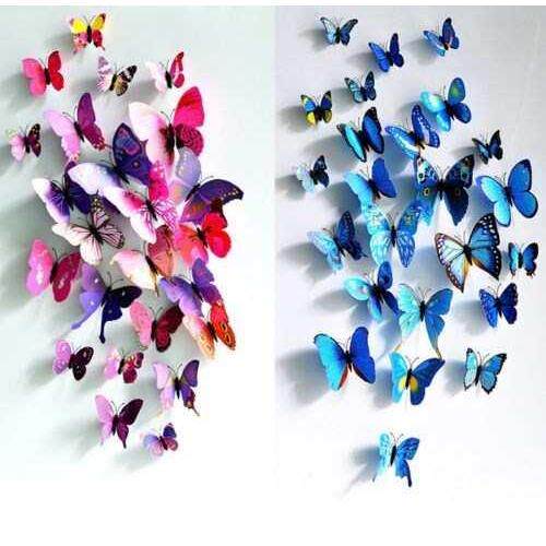 3D Butterflies Room Wall Art Home DIY Decoration Stickers Ho