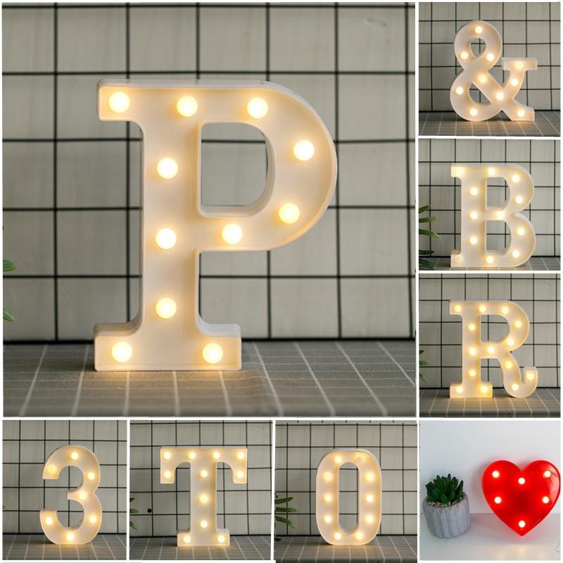 26 Letter LED Lights Luminous Number 0-9Lamp Wedding Birthda