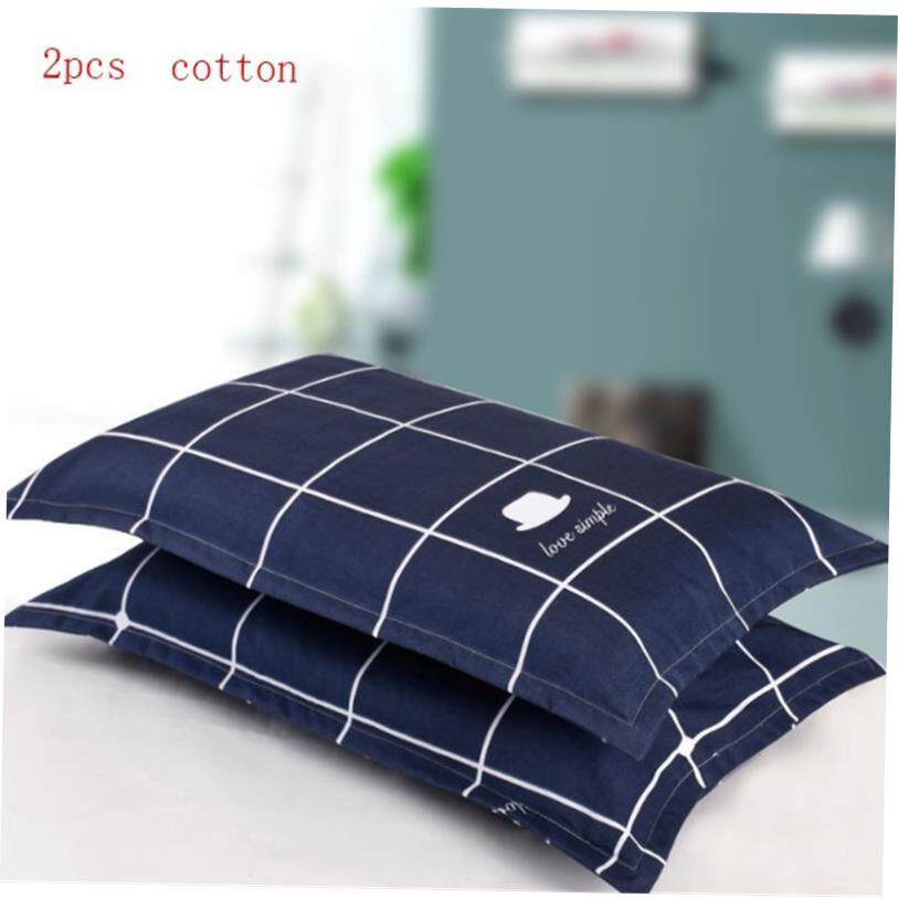 2pcs bed set bedding color plain pillow case 48X74cm枕头套