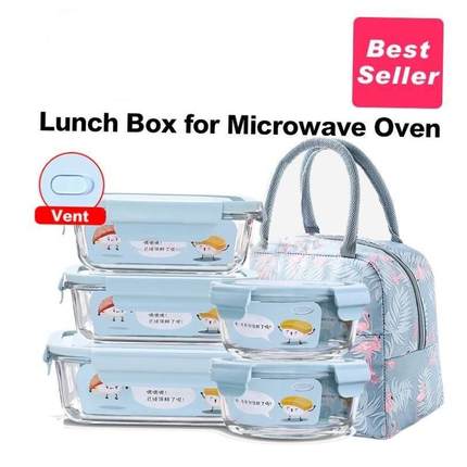 microwave oven lunch box glass box food storage container