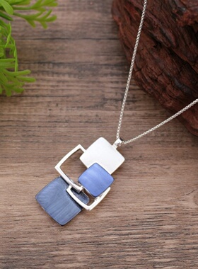 Bohemian Enamel Jewelry Sets For Women Silver Plated Geometr