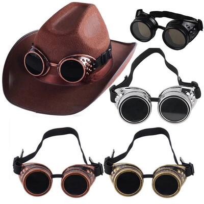 Halloween steampunk glasses Goth DIY riding goggles imitatio