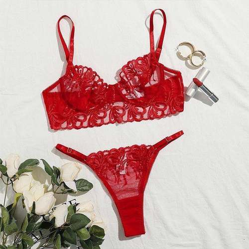 2022 erotic lingerie set lace mesh perspective senior erotic