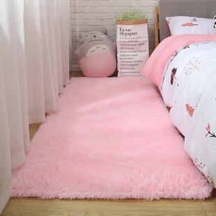 Pink Carpet For Girls Large Fluffy Rug for Living Room Decor