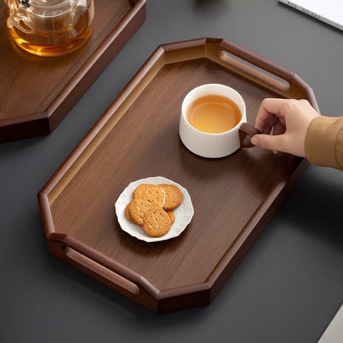 【改价专拍】八角提手托盘现代家用八角形复古色茶具客厅茶具收纳