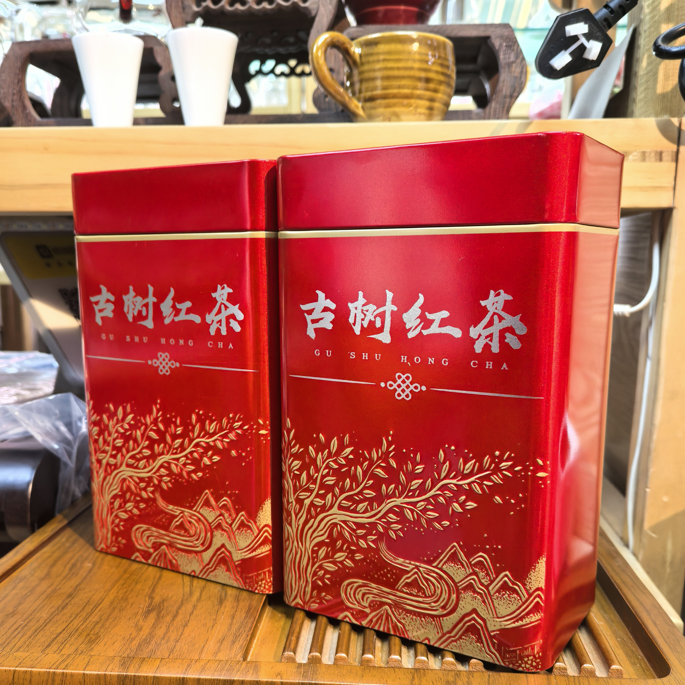 新款滇红包装空礼盒古树云南红茶 通用500克古树茶茶叶罐高档罐子